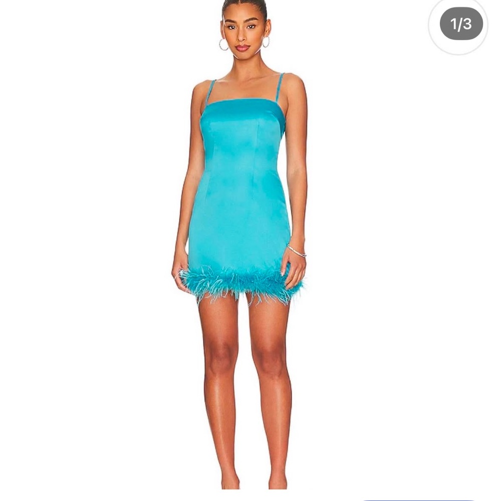 Revolve Malia Shift Feather dress size xs more to come